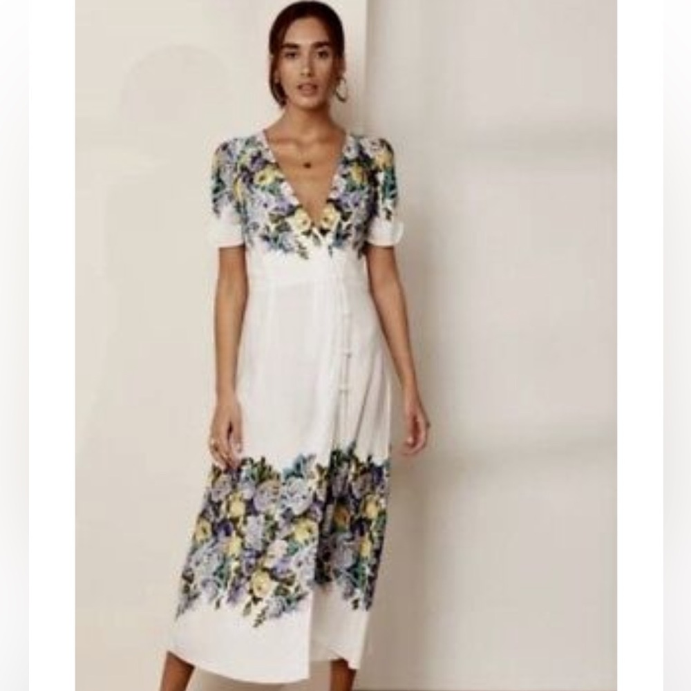 Free People Jamie Midi Wrap Floral Dress